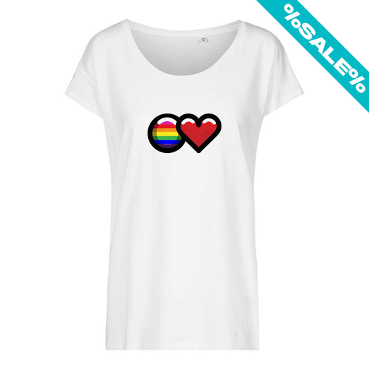 Women Oversized T-Shirt "Pride Heart"