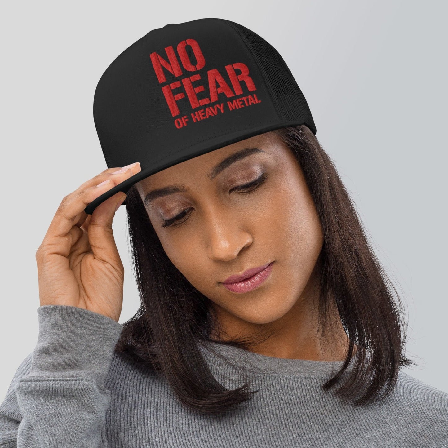 Trucker-Cap "No Fear of Heavy Metal"