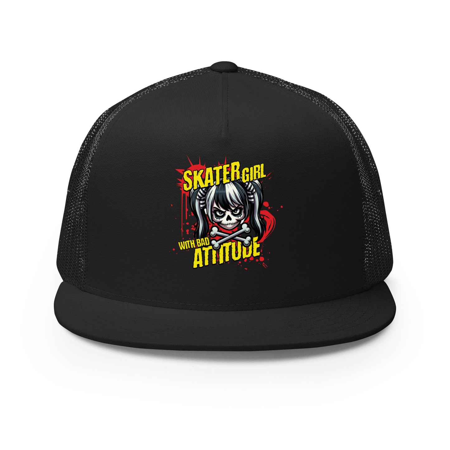 Trucker-Cap "Skater Girl with bad attitude"