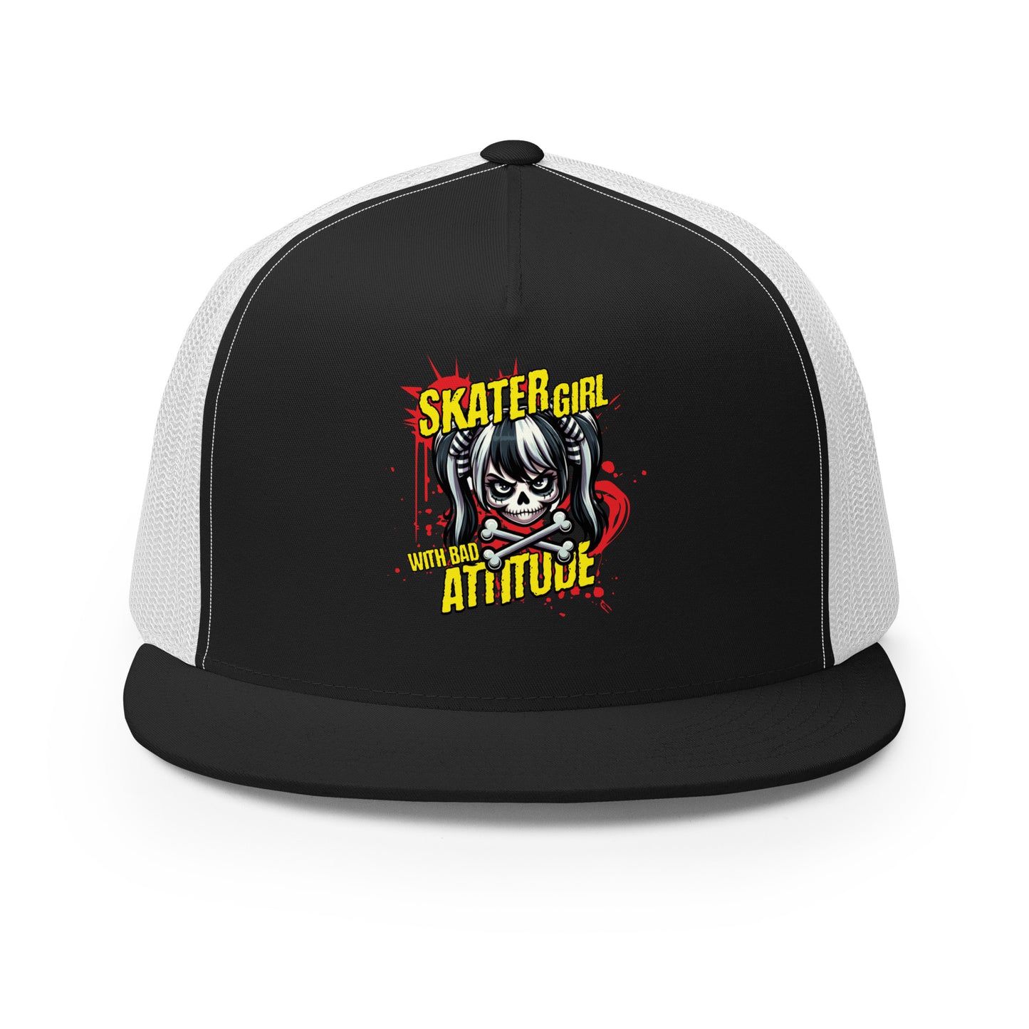 Trucker-Cap "Skater Girl with bad attitude"