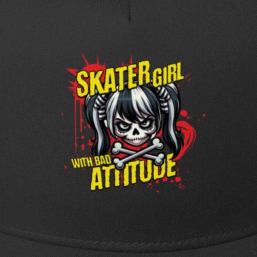 Trucker-Cap "Skater Girl with bad attitude"