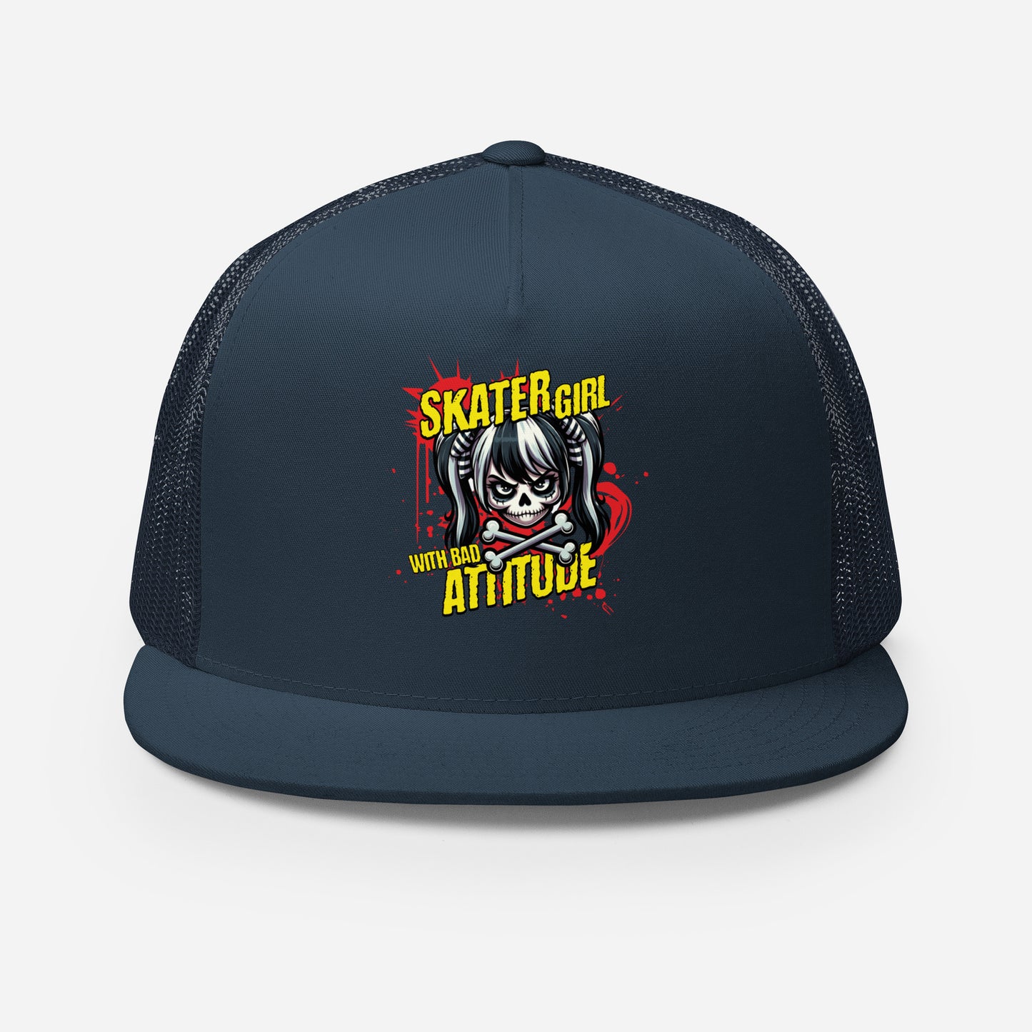 Trucker-Cap "Skater Girl with bad attitude"