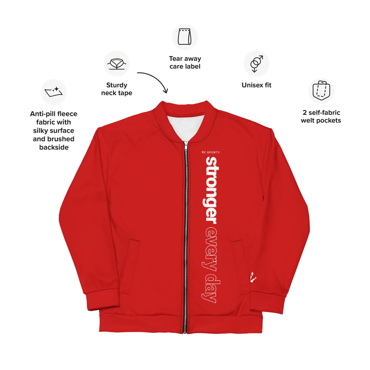 Sport Bomberjacke "Be sporty - Stronger every day"