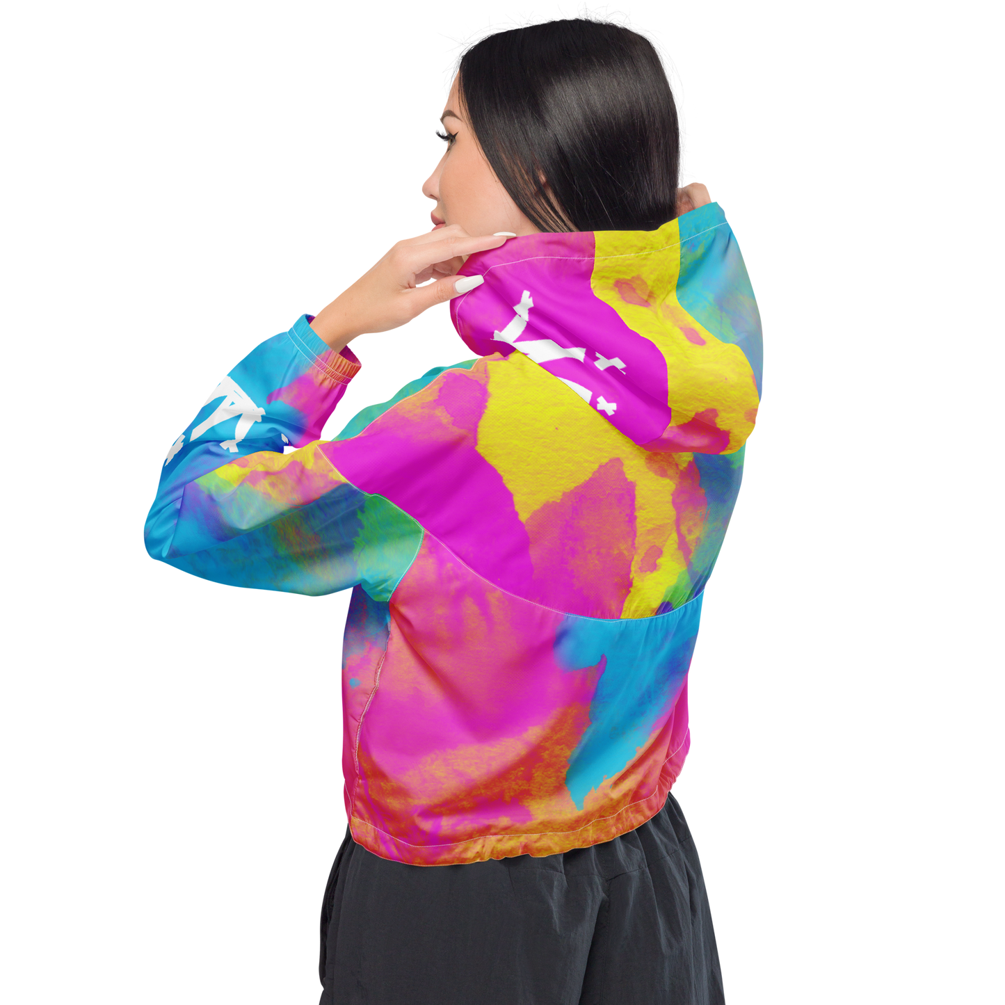 Bauchfreier Windbreaker "Color Splash"