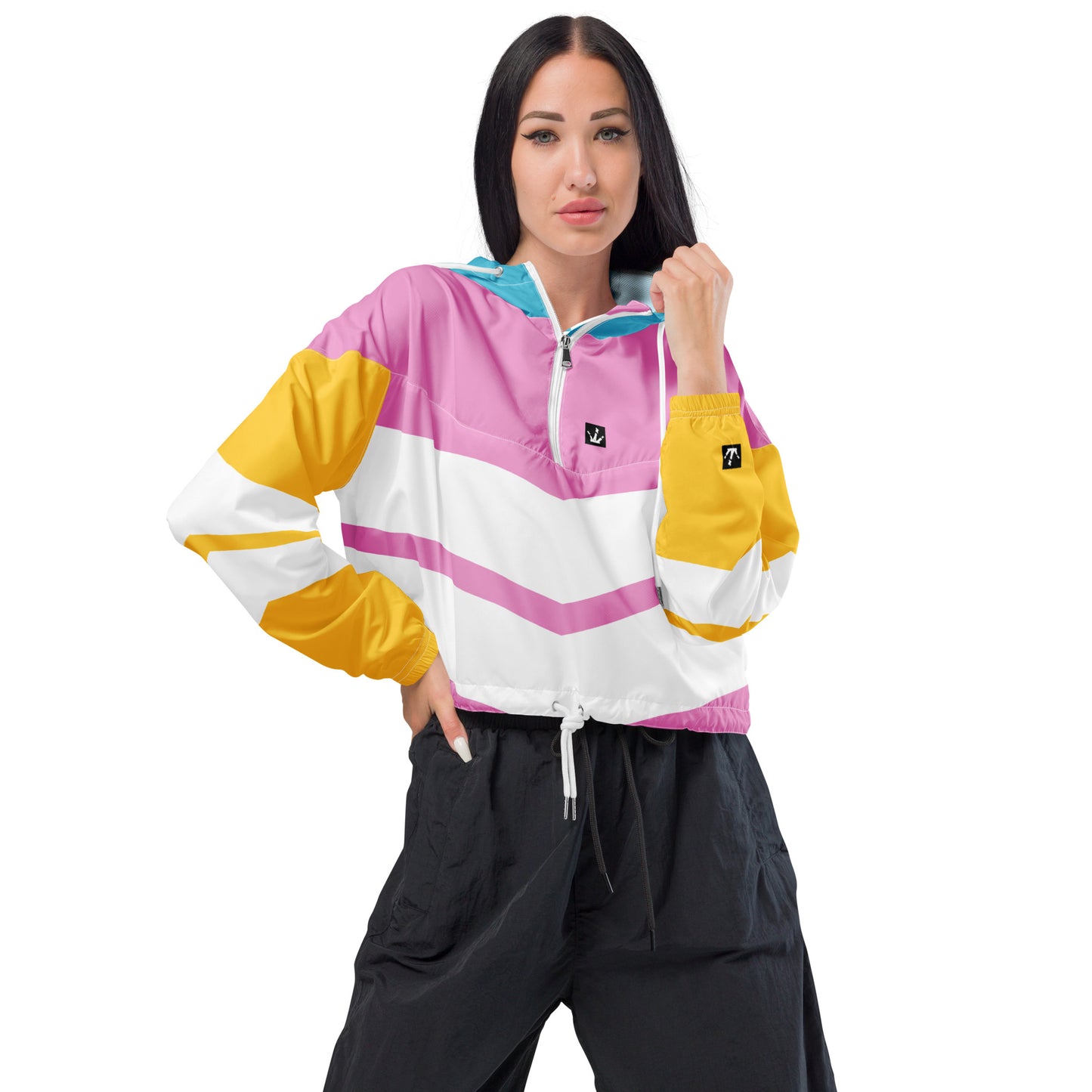 Bauchfreier Windbreaker "Colors of the 80´s"