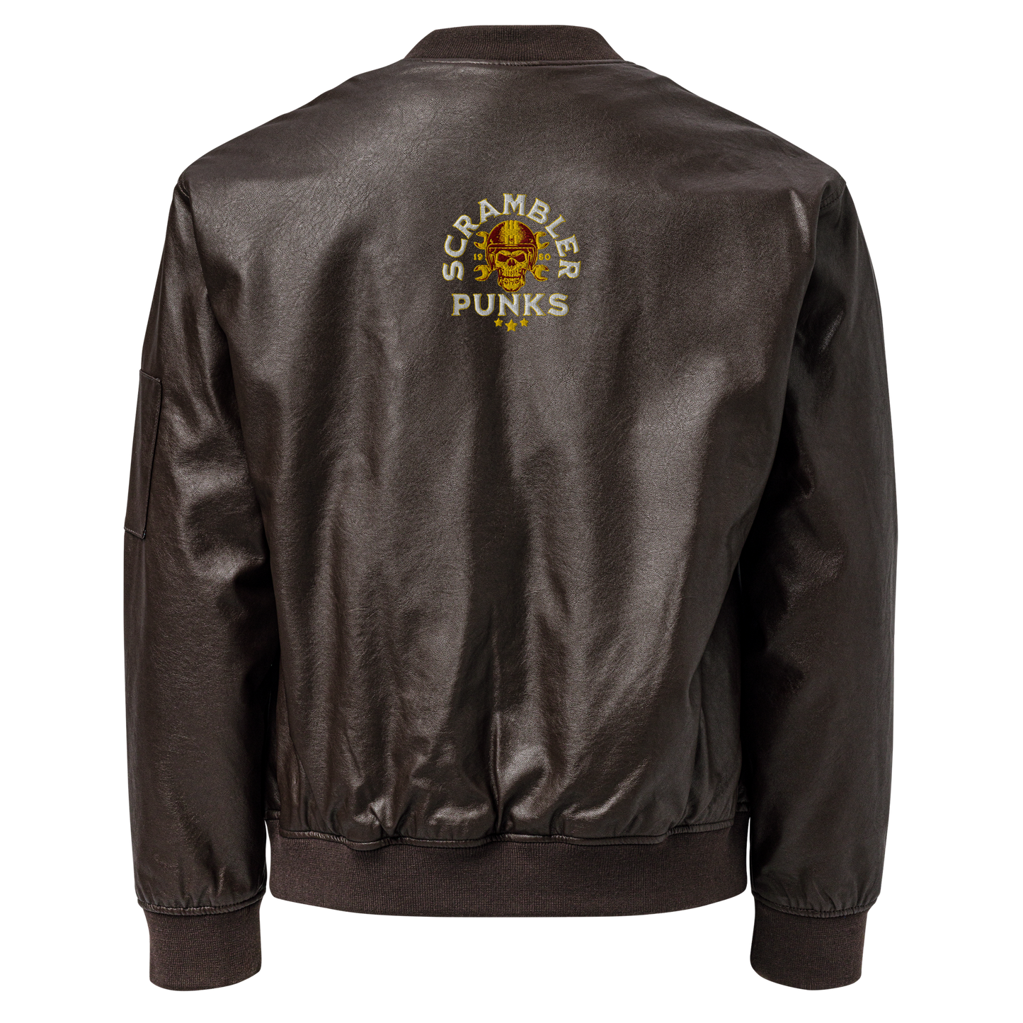 Leder-Bomberjacke "Scrambler Punks"