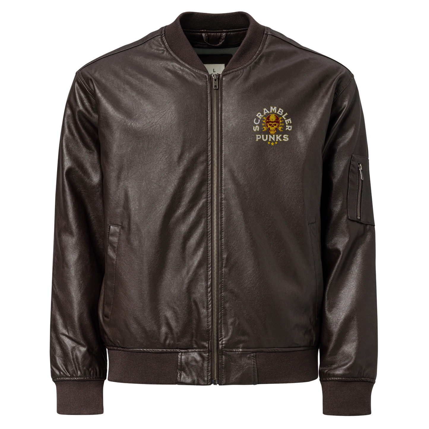 Leder-Bomberjacke "Scrambler Punks"