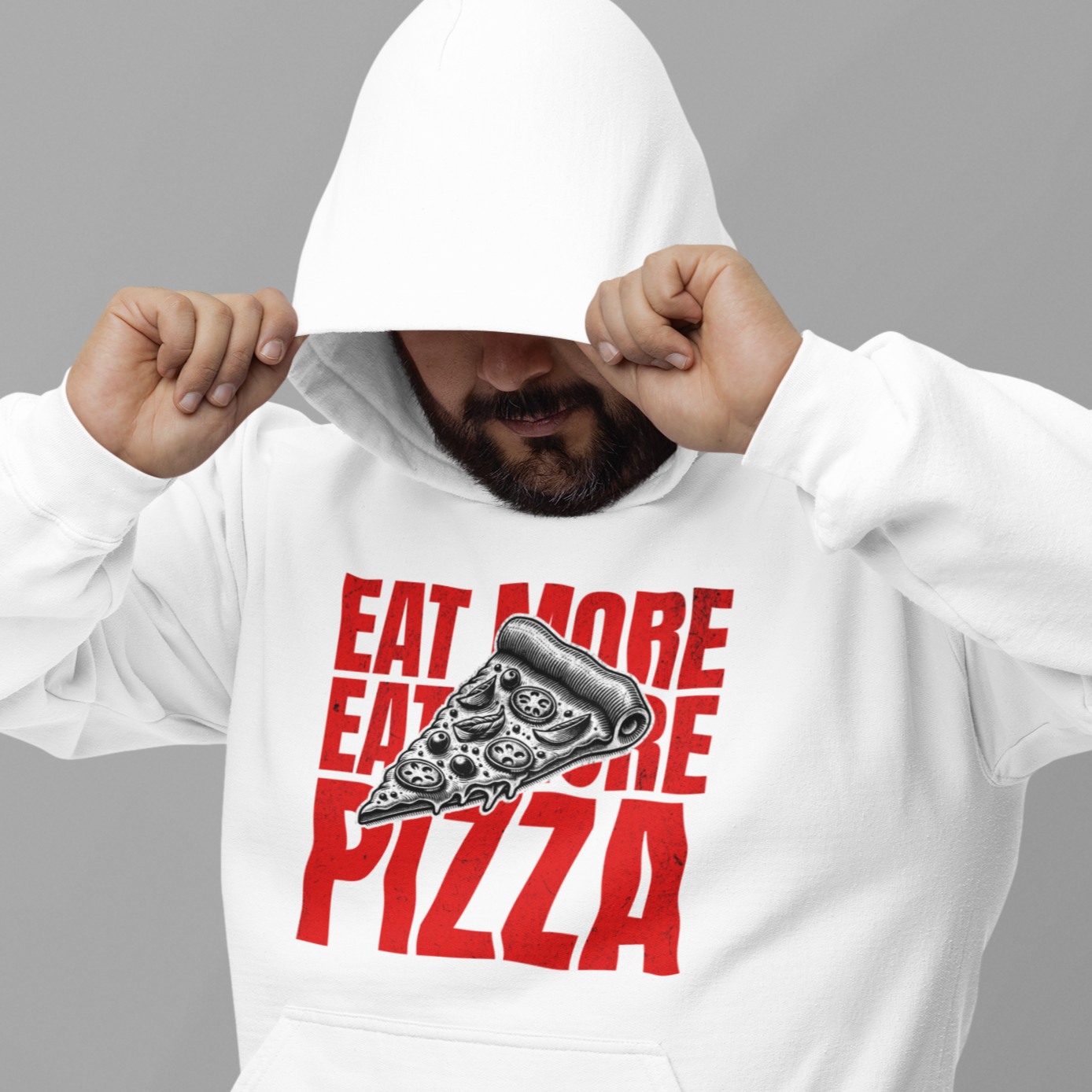 Hoodie "Eat more Pizza"