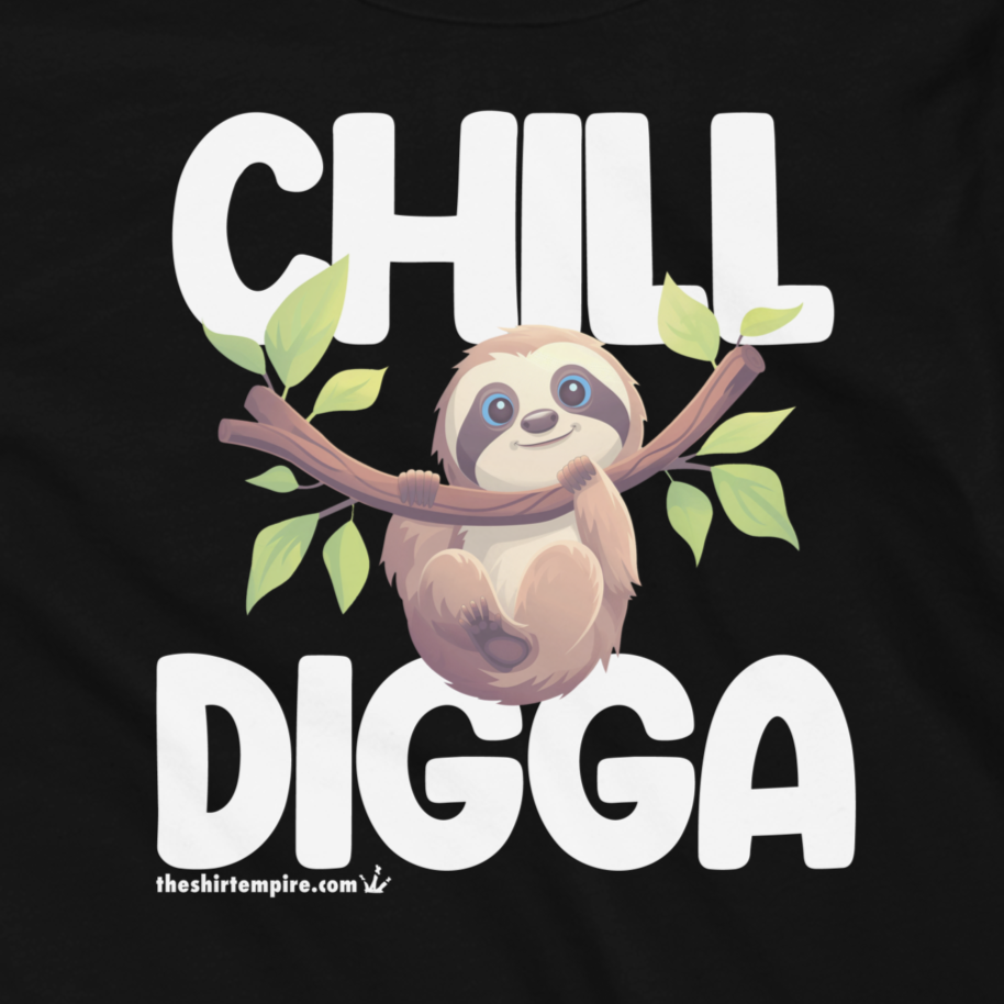 Kinder-T-Shirt "Faultier Chill Digga"