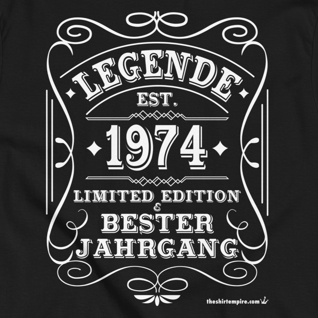 T-Shirt "Legende st. 1974"